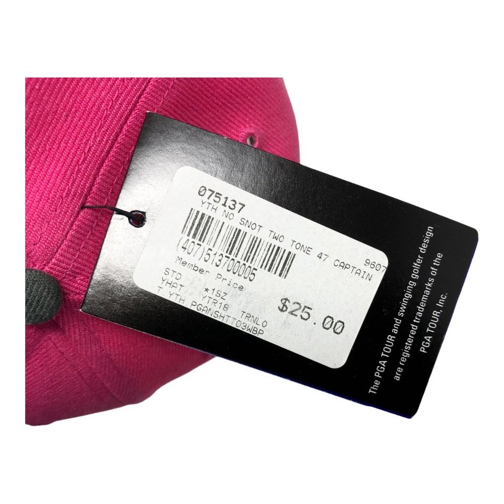 PGA Tour Youth Hat Adjustable SnapBack Pink Gray The Players 47 Captain Kids - Picture 7 of 7